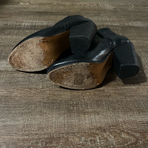 Rag & Bone Black Leather Ankle Boots - Size US 7 - Picture 5 of 7
